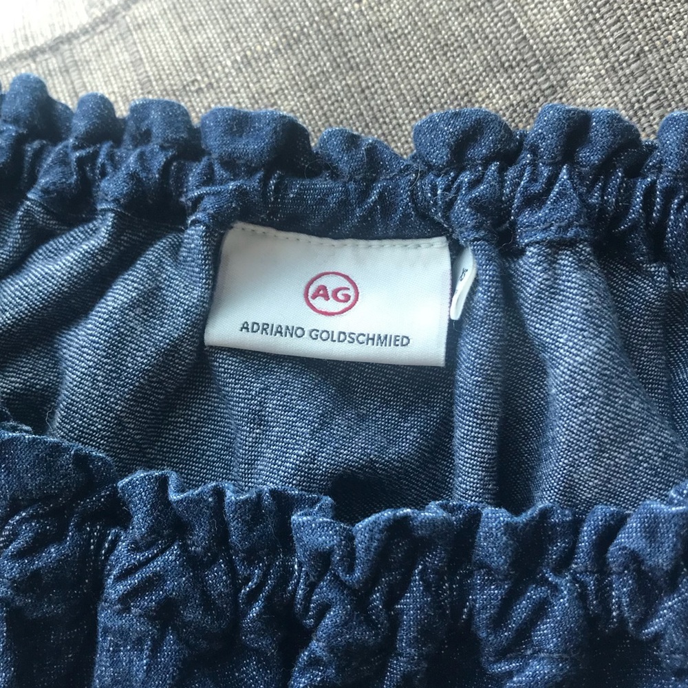 AG Harley Denim Off the Shoulder Dress